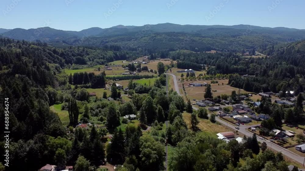 Drone Flying Over the Beautiful Rolling HIlls of Pe Ell, Washington Drone Flying Over the Beautiful Rolling HIlls of Pe Ell, Washington