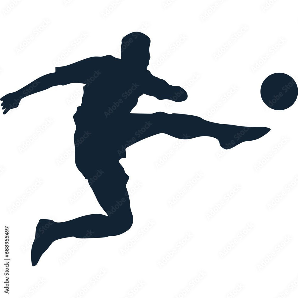Obraz premium Soccer Player Silhouette