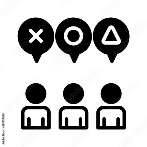 Solid black icon for Inconsistent