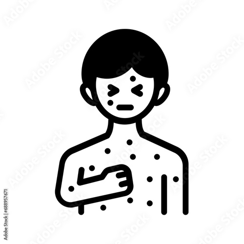 Solid black icon for Anaphylactic