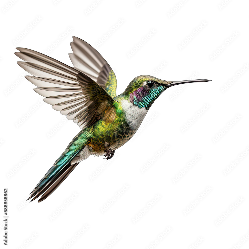 Fototapeta premium Hummingbird photograph isolated on white background