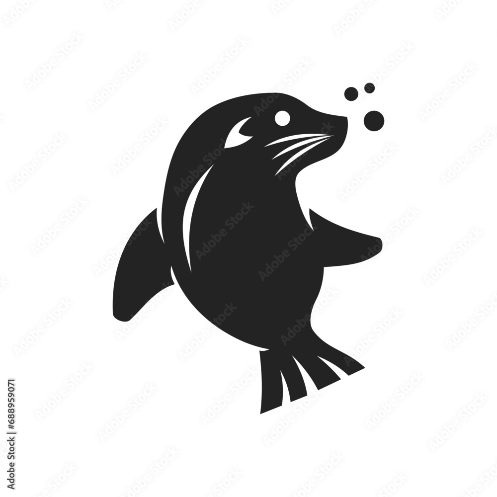 Sea Lion Logo template Isolated. Brand Identity. Icon Abstract Vector graphic Sea Lion Logo template Isolated. Brand Identity. Icon Abstract Vector graphic