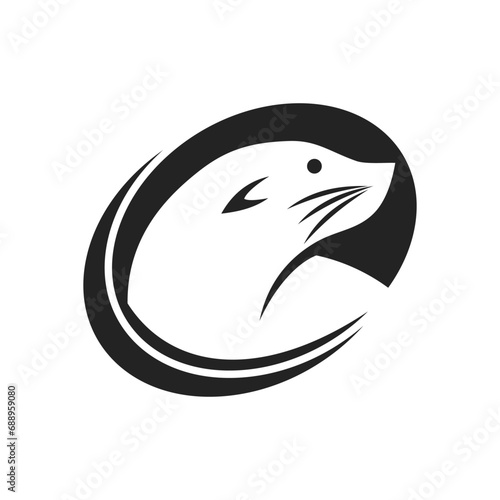 Sea Lion Logo template Isolated. Brand Identity. Icon Abstract Vector graphic