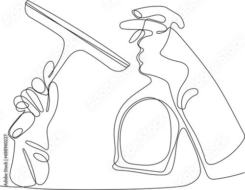 Home cleaning service landing page design concept, illustration of janitors with cleaning tools. Vector illustration