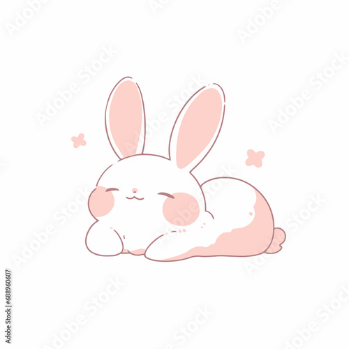 Cute cartoon rabbit. Vector illustration of a cute cartoon rabbit.