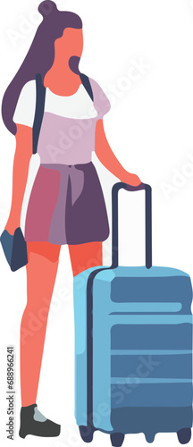 girl with suitcase