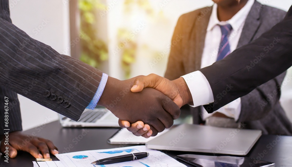 Symbol of Partnership: Close-Up Business Handshake Symbol of Partnership: Close-Up Business Handshake