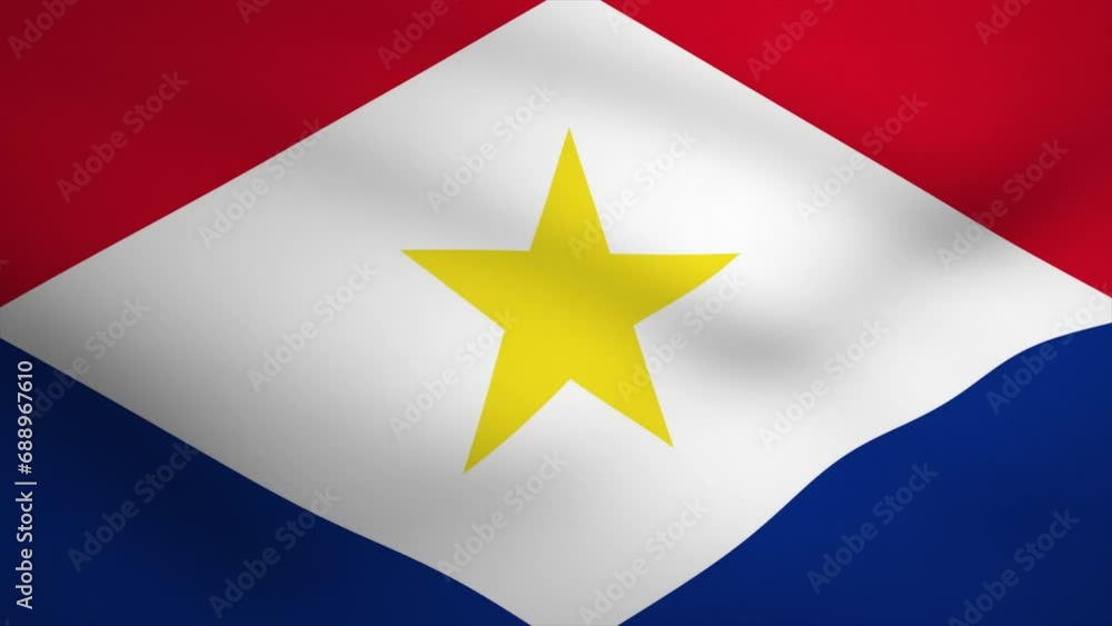 Saba Waving Flag Background Animation. Looping seamless 3D animation. Motion Graphic Saba Waving Flag Background Animation. Looping seamless 3D animation. Motion Graphic