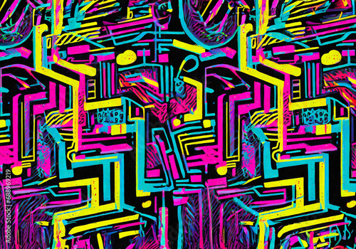 colorful illustration of abstract pattern