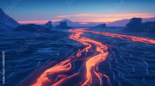 Abstract Lava Flow