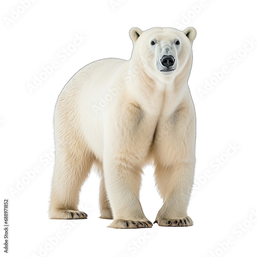 Polar Bear photograph isolated on white background