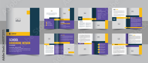Kids Back to school brochure template, school brochure template. Collage brochure, Education company brochure or comapny profile brochure template design