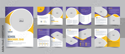 Modern Kids Back to school brochure template, admission brochure template company profile design, Education brochure layout vector