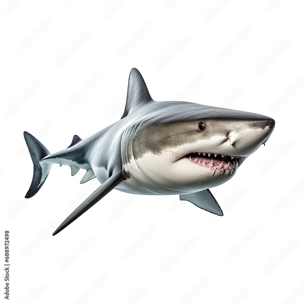 Shark photograph isolated on white background Shark photograph isolated on white background