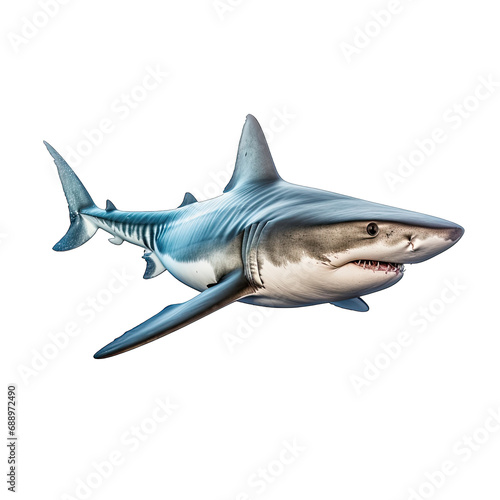 Shark photograph isolated on white background