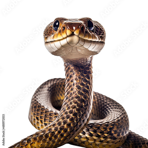 Snake photograph isolated on white background