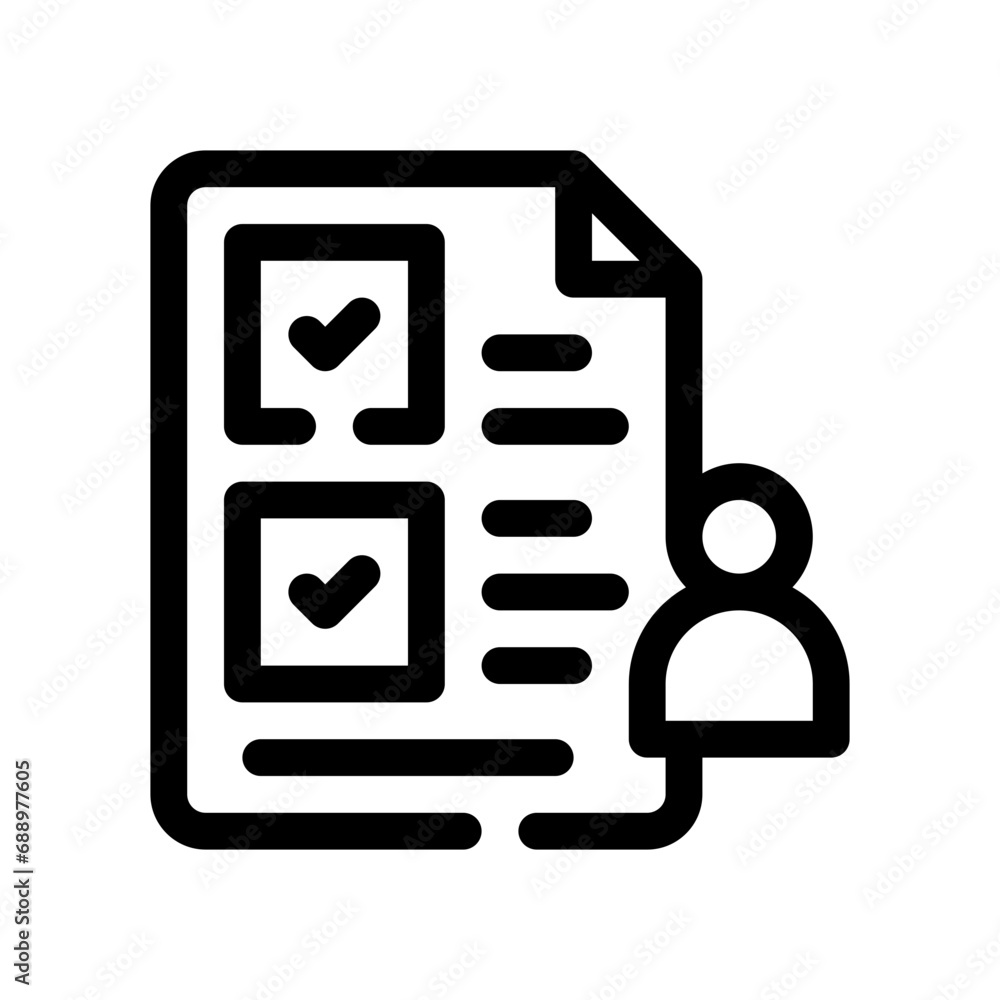 project management line icon