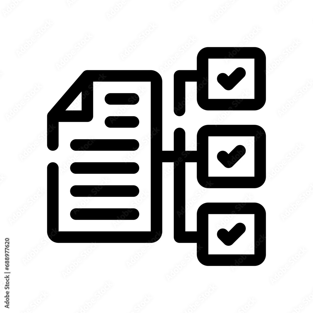 Fototapeta premium project management line icon