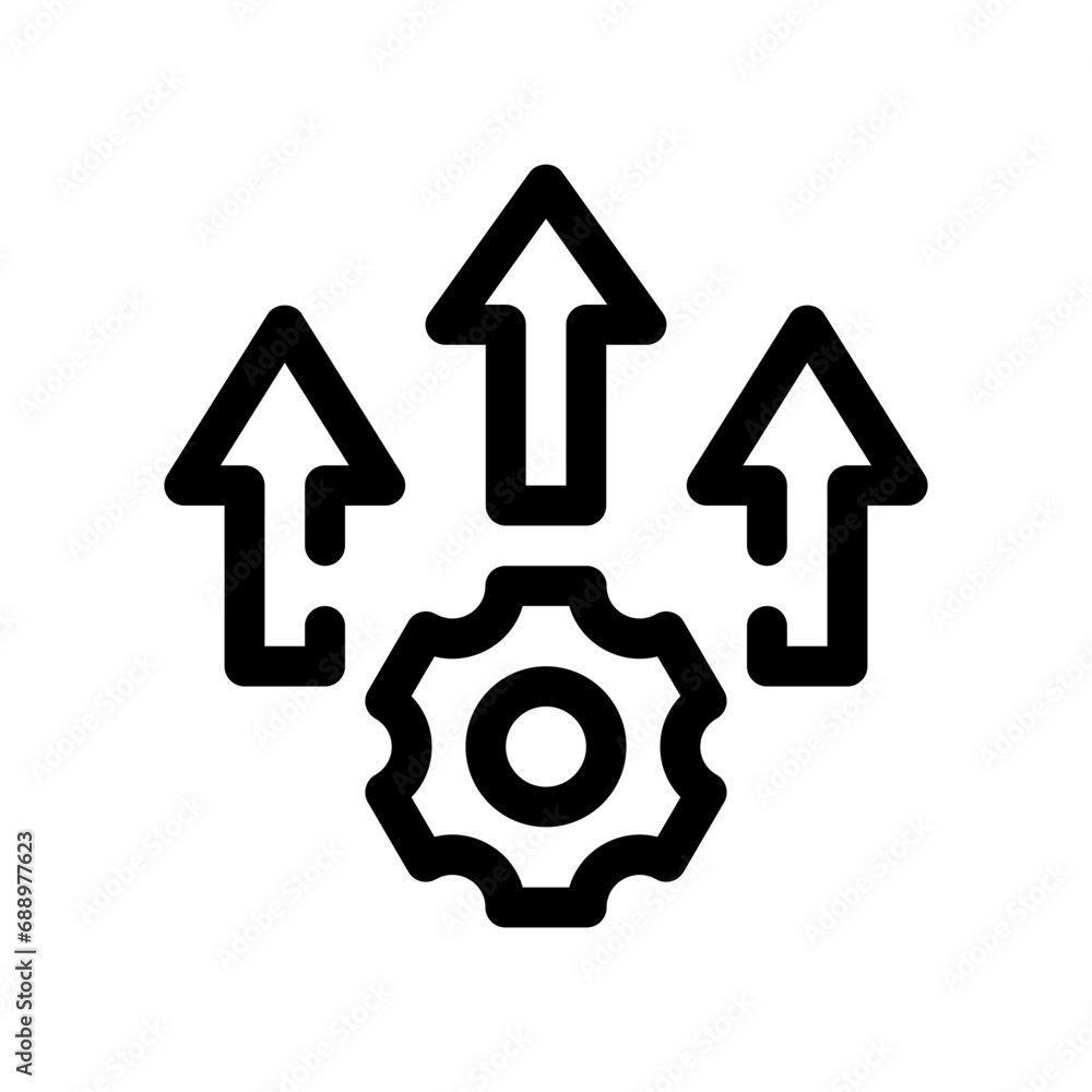 Obraz premium project management line icon