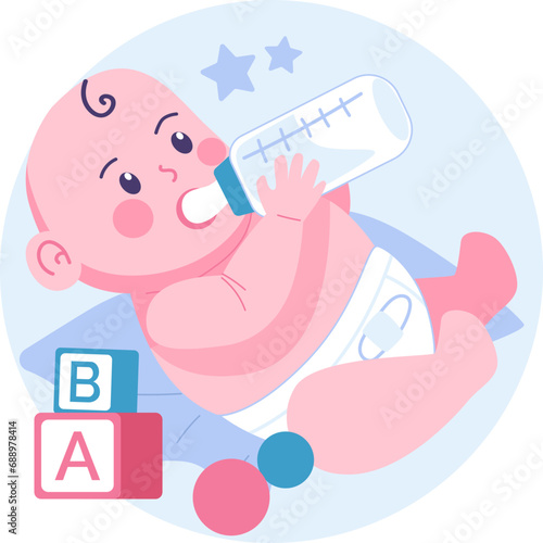 Newborn Character Illustration photo