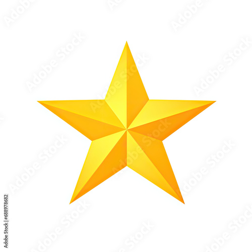simple yellow star white background