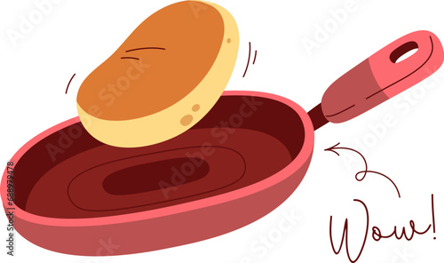 Pancakes Frying Process