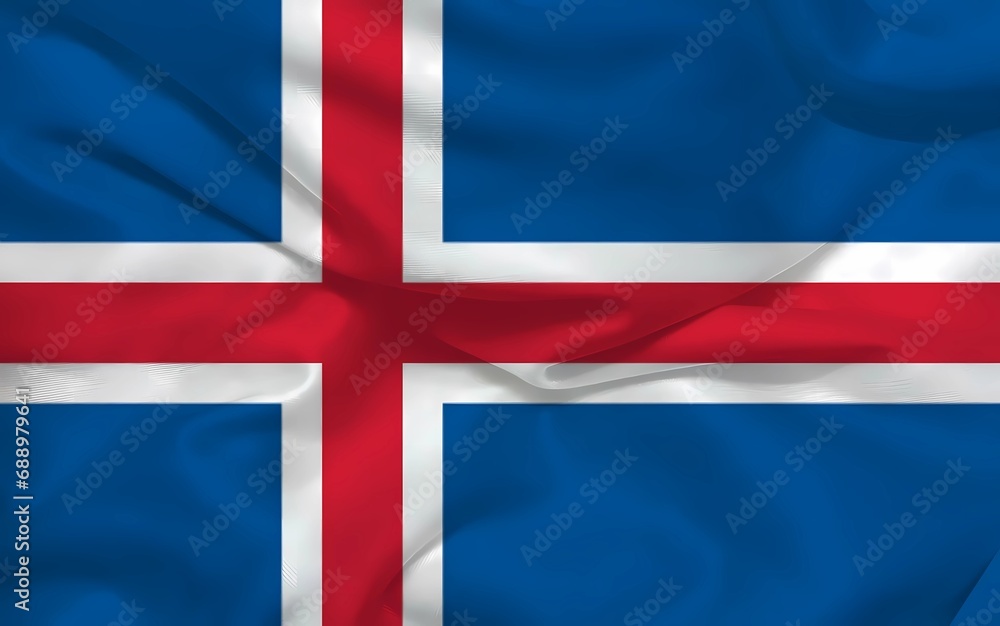 Obraz premium Iceland 3d background flag