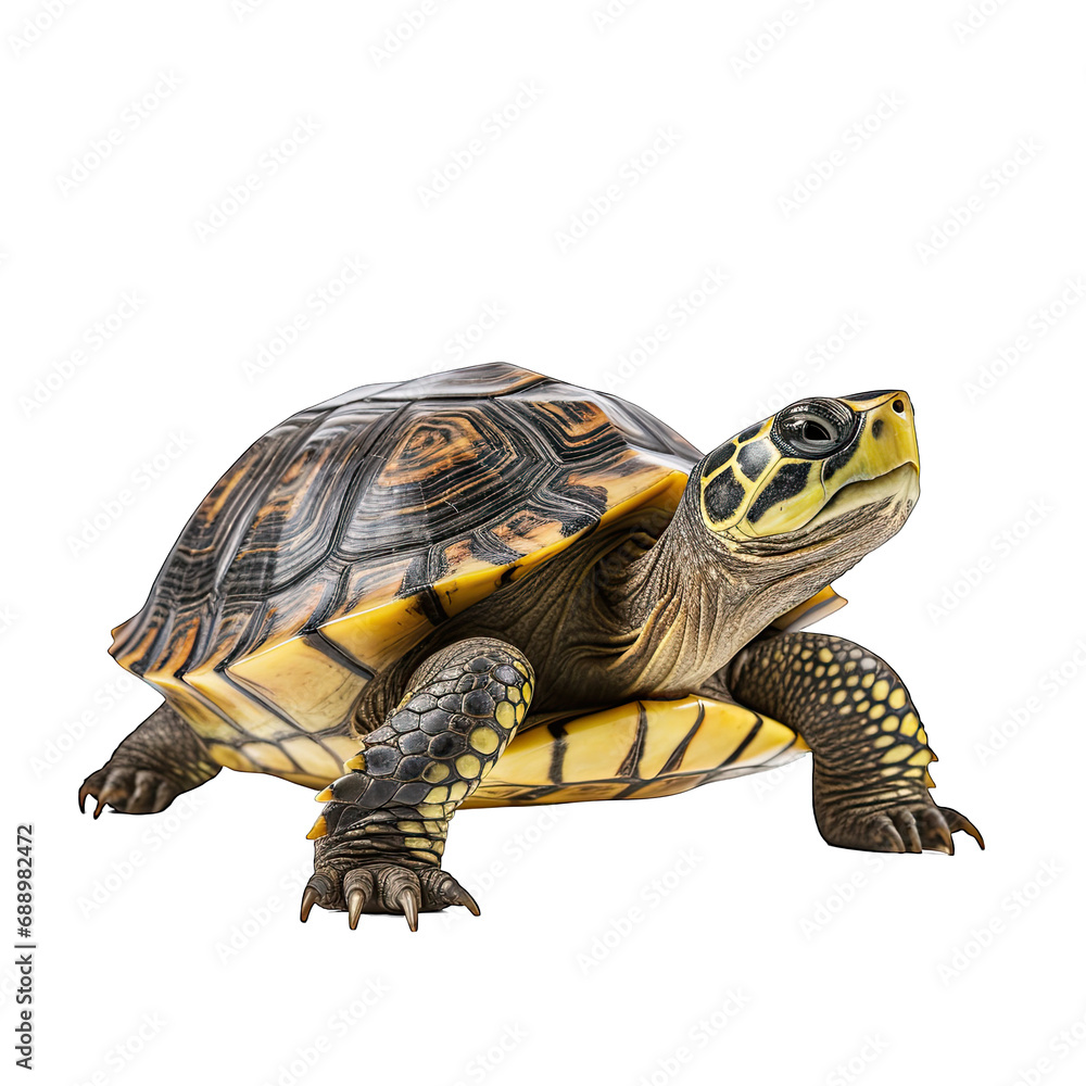 Turtle photograph isolated on white background