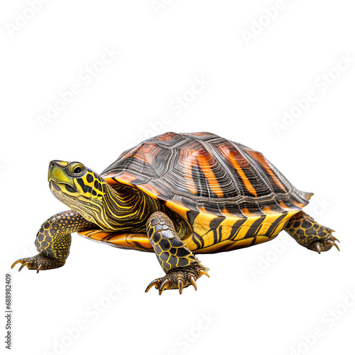 Turtle photograph isolated on white background