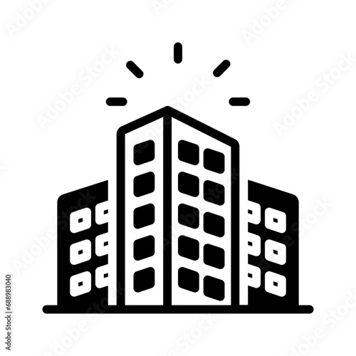 Tableau sur toile Solid black icon for Entity