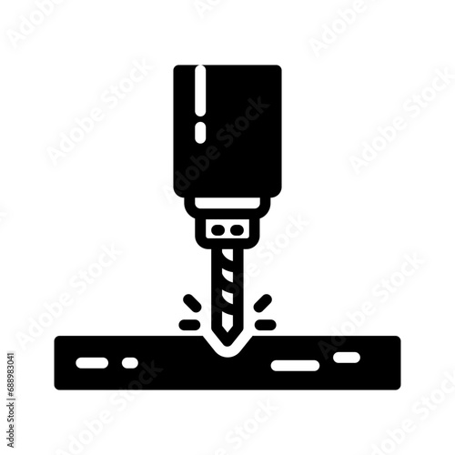 Solid black icon for Drill down