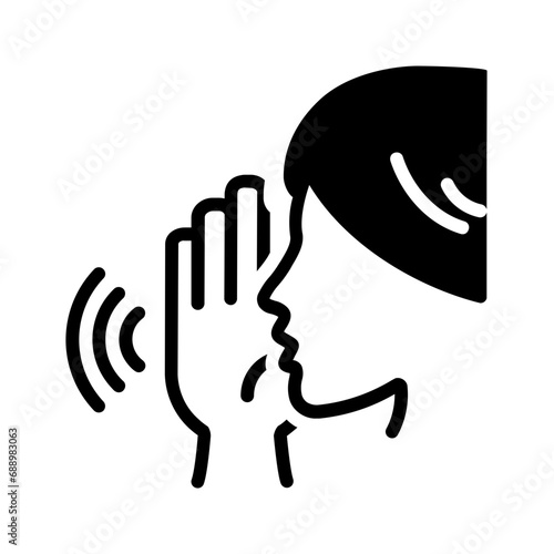 Solid black icon for Heard
