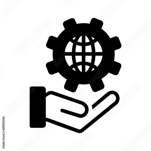 Solid black icon for Management