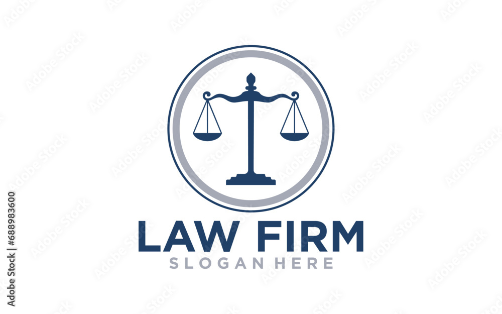 Justice Law firm Logo design template	
