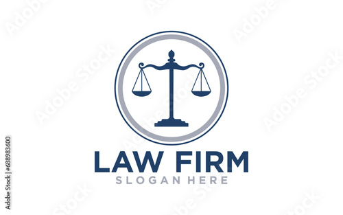 Justice Law firm Logo design template 