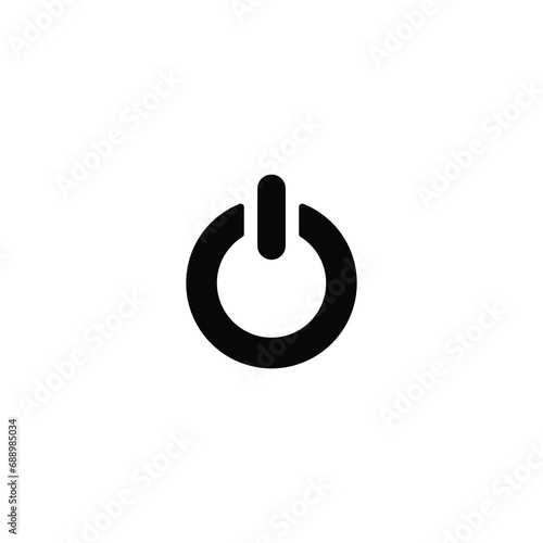 Power button icon, power sign vector for web site Computer and mobile app