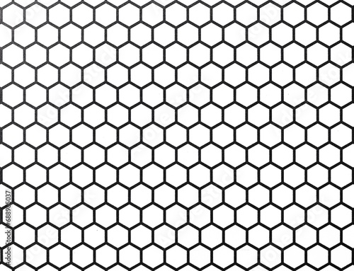 Hexagon Beehive honeycomb pattern wall black and white photo