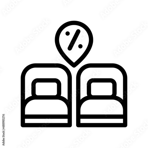 bedroom line icon