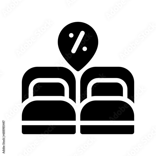 bedroom glyph icon