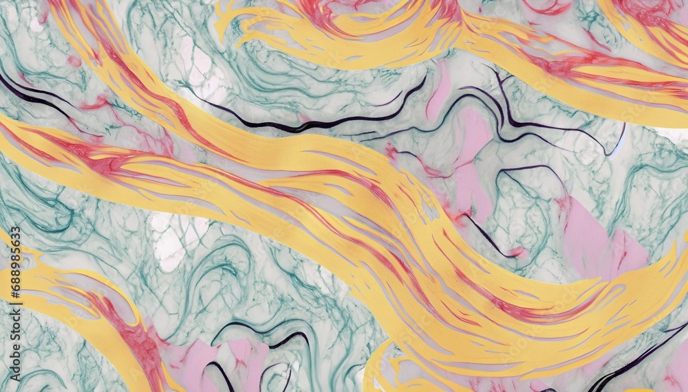 marble background with vibrant colors veins, marbled surface, digital marbling