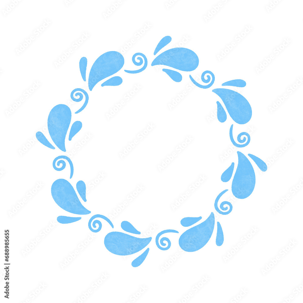 blue floral frame