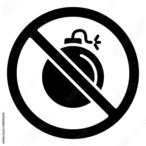 no Bomb, ceasefire icon.