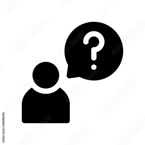 question glyph icon