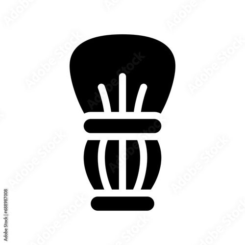 shaving brush glyph icon