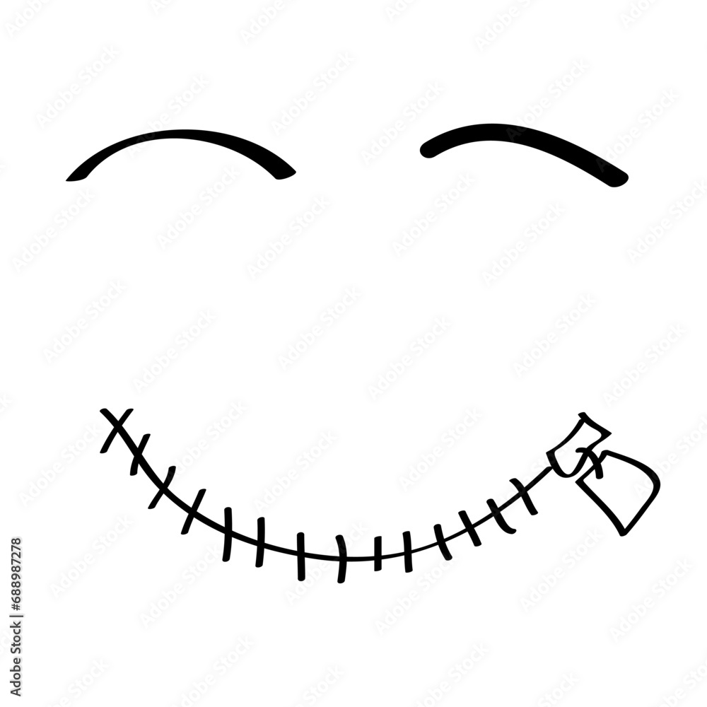 keep silent and smile, simple hand draw sketch doodle keep silent and smile, simple hand draw sketch doodle