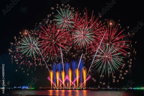 fireworks over the river