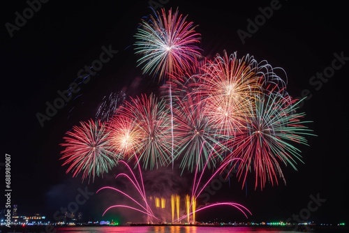 fireworks over the river