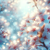 Graphic material of cherry blossoms that feels like spring　春を感じる桜のグラフィック素材