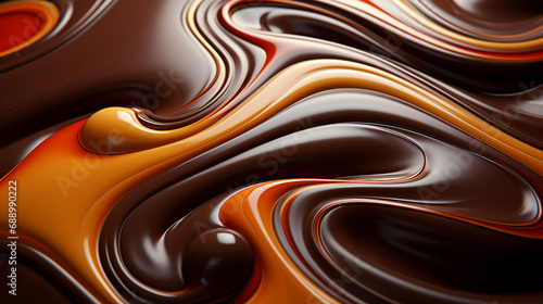 Chocolate abstract background. Hot chocolate.