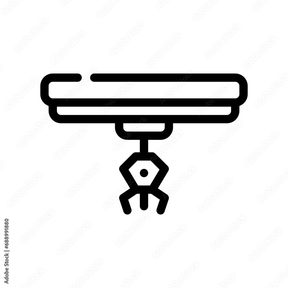 crane line icon